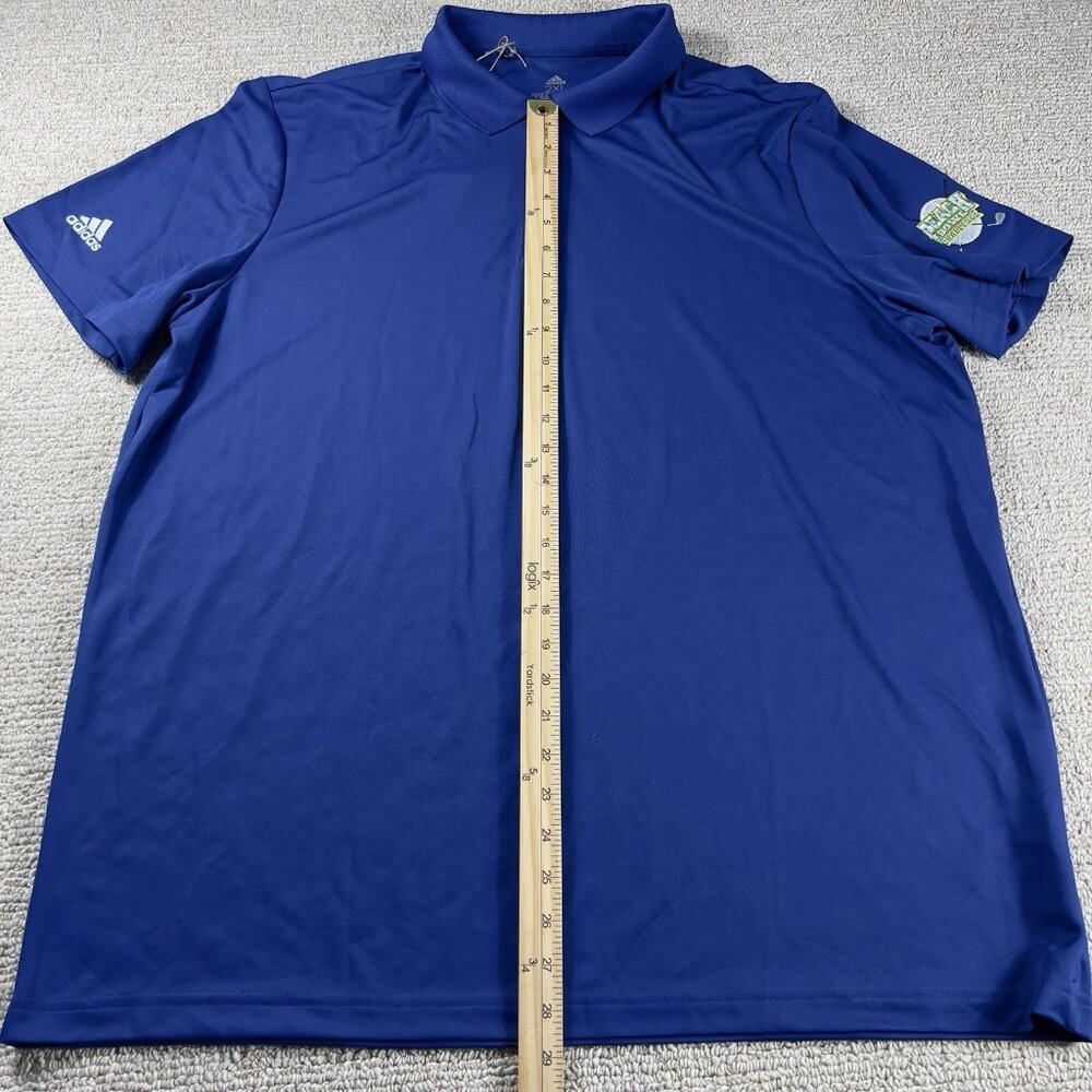 Adidas Golf Peach Bowl Challenge Short Sleeve Polo Shirt Blue Men’s Size XXL - Picture 5 of 8